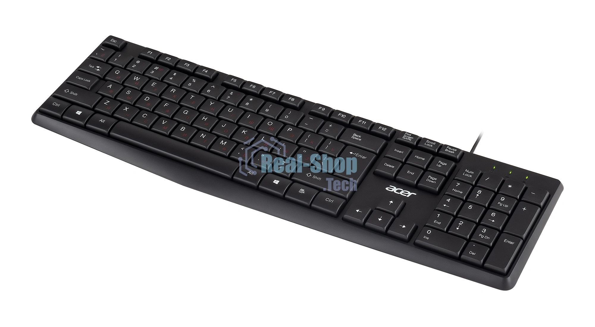 Клавиатура проводная Acer OKW121 (ZL.KBDEE.00B), USB, черный