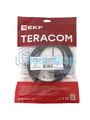 Кабель питания TERACOM для ИБП. ПК и мониторов разъем C13 - Евровилка сечение 3x0.75мм2 250В длина 2.0 метра