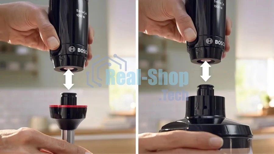 Блендер погружной Bosch MSM4B620 черный, 1000 Вт, плавная регулировка