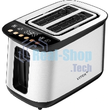 Тостер Vitek VT-T1003 стальной/черный, 900 Вт, 2 слота