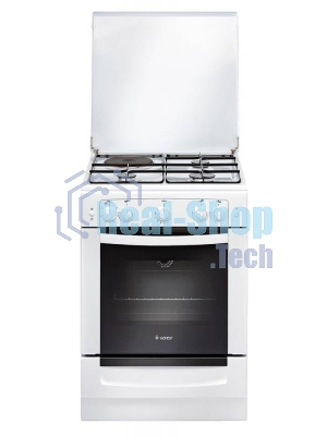 Плита комбинированная Gefest ПГЭ 6110-01 белый, конфорок 3 газовых и 1 электрическая, духовка 52 л, 60 см x 85 см x 60 см