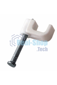 Крепеж кабеля плоский Rexant 4 х 2 мм, белый (упак. 20 шт)