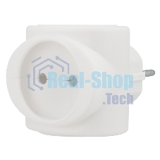 Тройник электрический Rexant биметалл 220В 6А белый