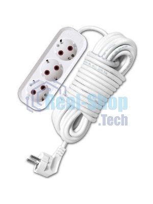 Удлинитель 3х10 м с заземл. 10А IP20 У10-554 ПВС 3х0.75 UNIVersal 554-10