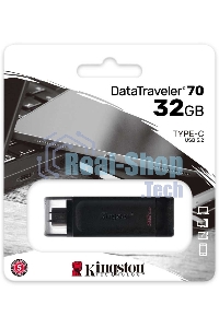 Флешка USB Kingston DataTraveler DT70 (DT70/64Gb), 64Gb, USB-C 3.2 Gen 1,  R/W 70/45, черный