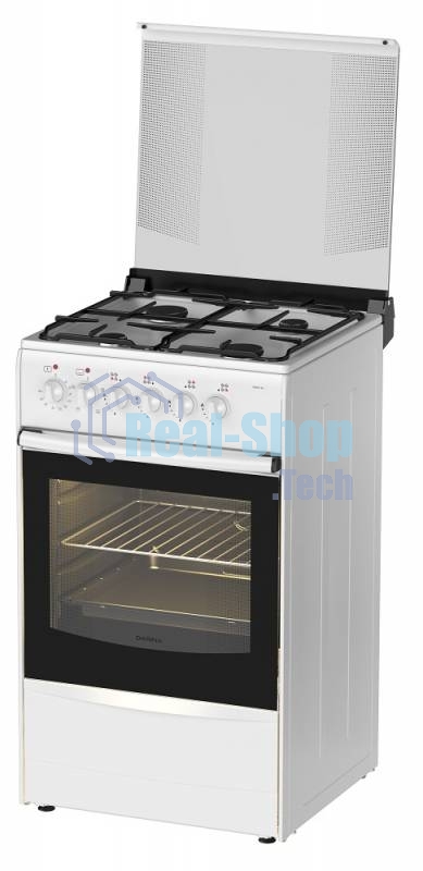 Плита комбинированная Darina 1B KM 441 301 W белый/черный, конфорок 4 шт, духовка 50 л, 50 см x 85 см x 53 см