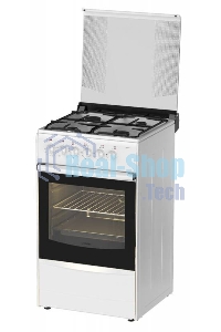 Плита комбинированная Darina 1B KM 441 301 W белый/черный, конфорок 4 шт, духовка 50 л, 50 см x 85 см x 53 см