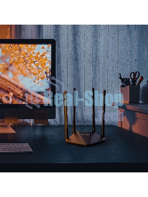 Wi-Fi роутер MERCUSYS MR30G, Wi-Fi 5, AC1200, 2.4/5ГГц, 2 LAN, черный