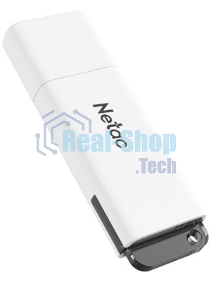 Флешка USB Netac U185 (NT03U185N-016G-20WH), 16Gb, USB 2.0, R/W 25/10, белый/серый