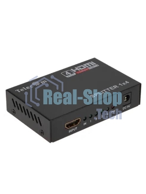 Разветвитель HDMI 1=>4 Telecom TTS5020, каскадируемый, 1.4v+3D