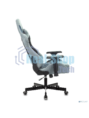 Кресло Бюрократ VIKING 7 KNIGHT BL FABRIC синий, ткань, 120 кг, механизм качания