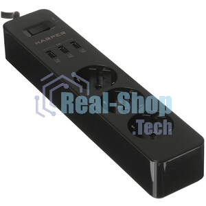 Удлинитель с USB зарядкой HARPER UCH-315 черный