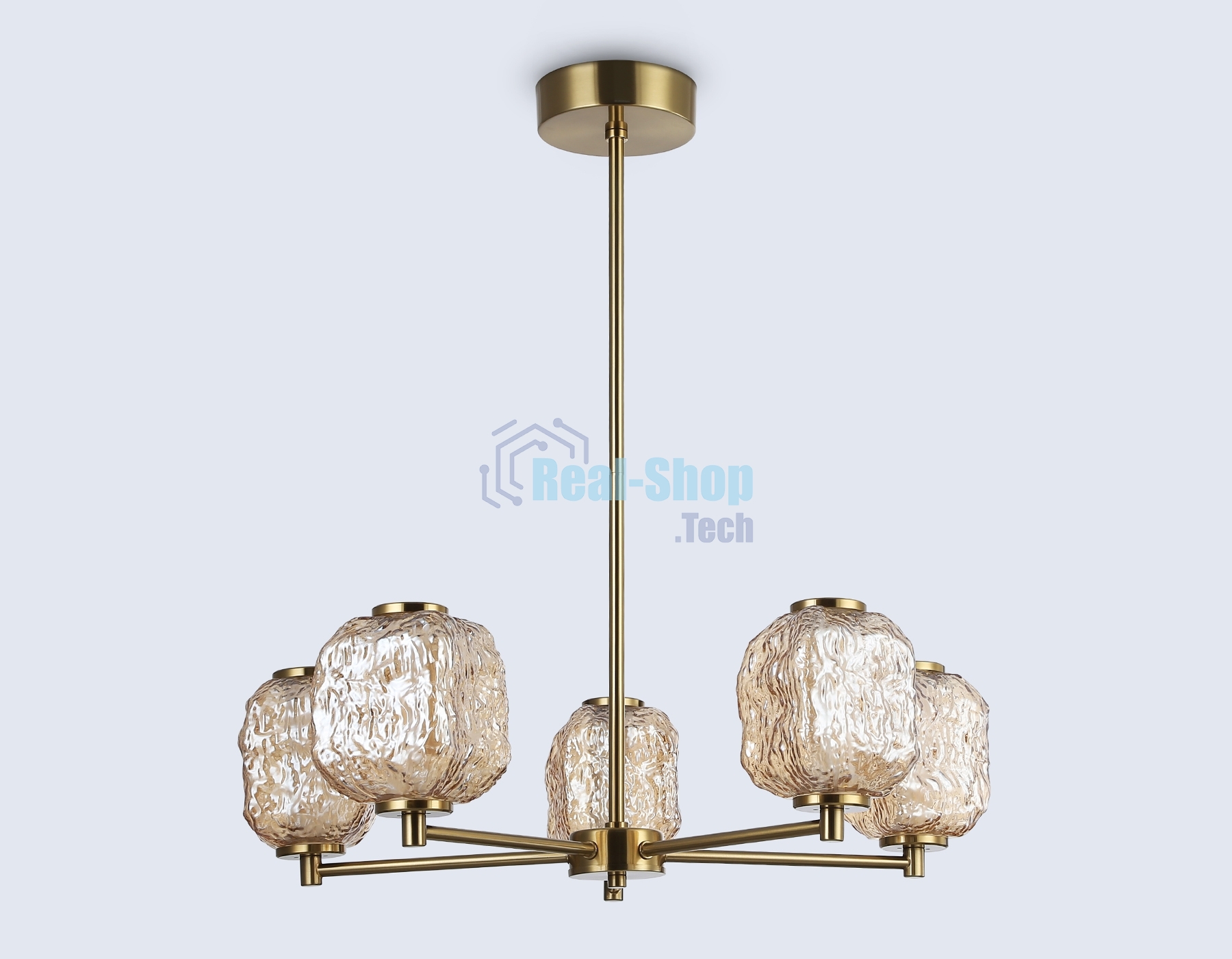 Светильник Ambrella light LH30104/5 SB/TI бронза/янтарь 27W 3000K D660*700