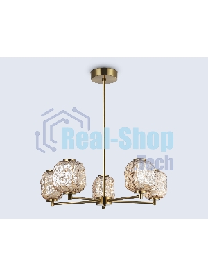 Светильник Ambrella light LH30104/5 SB/TI бронза/янтарь 27W 3000K D660*700