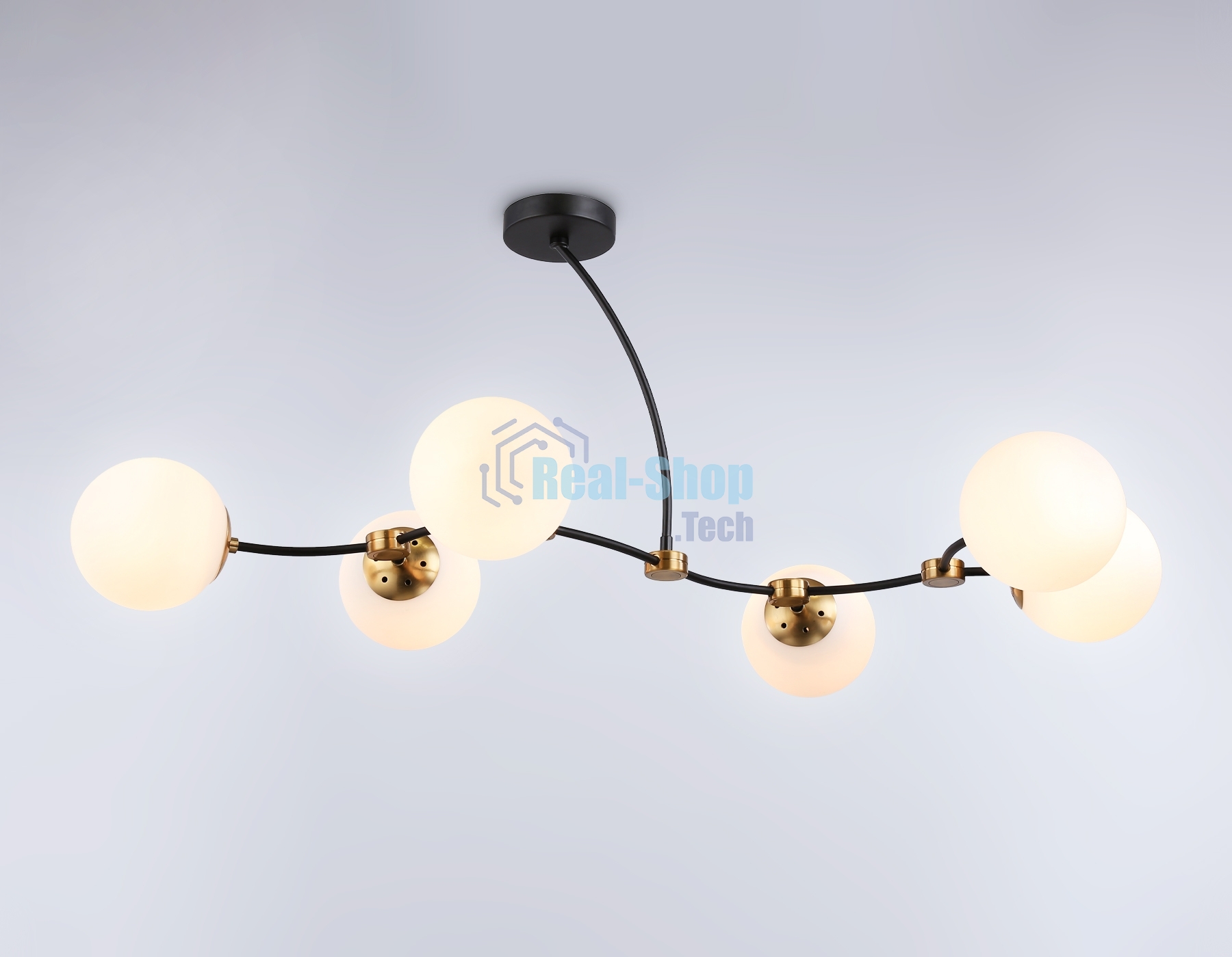 Светитльник Ambrella Light TR2555/6 BK/SB черный/бронза E27/6 max 60W 1160*600*450