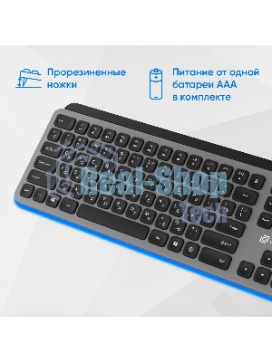 Клавиатура Oklick K859W беспроводная, радиоканал, серый