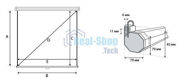 Экран Lumien 200x200 см Eco Picture LEP-100103 1:1 настенно-потолочный рулонный