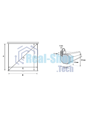 Экран Lumien 200x200 см Eco Picture LEP-100103 1:1 настенно-потолочный рулонный