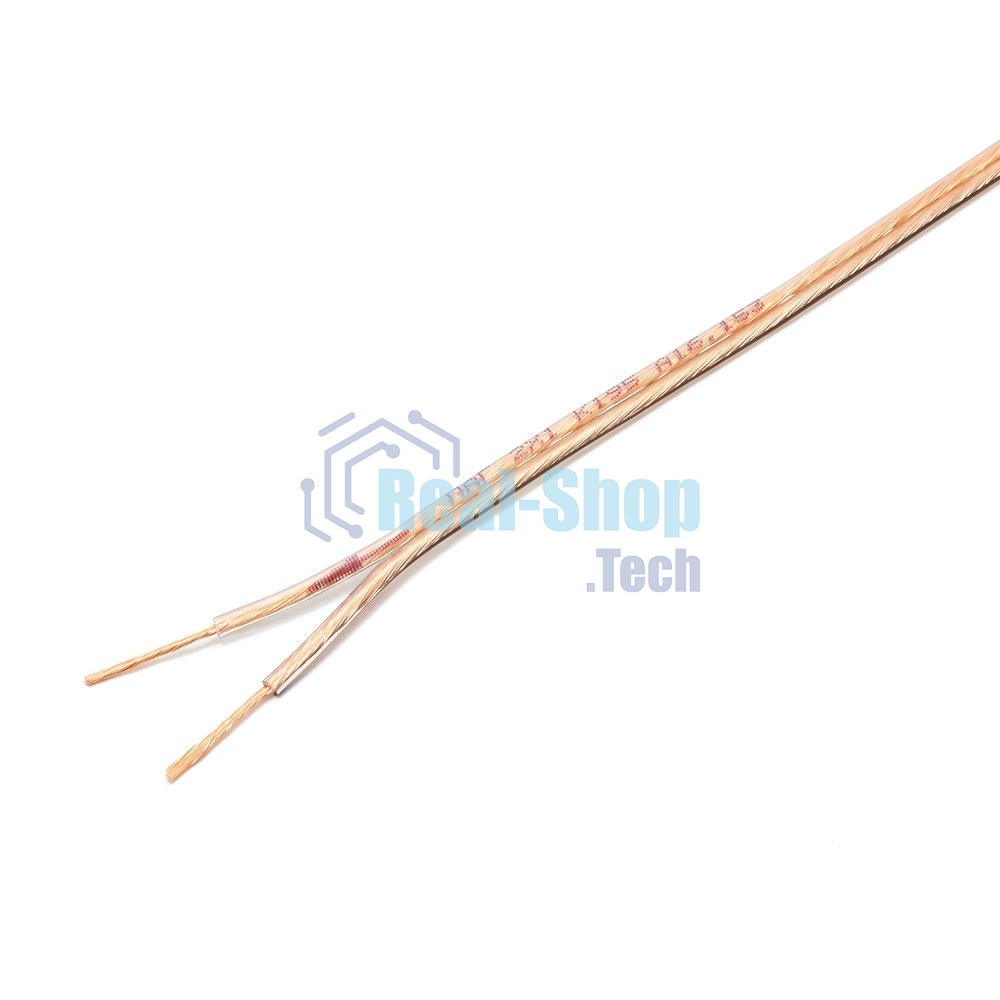 Акустический кабель Cablexpert CC-TC2x1,0-100M, прозрачный, 100 м, на катушке