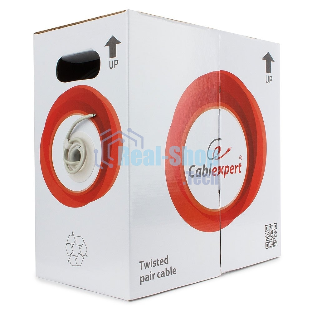 Кабель Cablexpert, UTP5e, 4 пары, 7x0.18 мм, медь, многож., 305 м, Fluke Test, серый