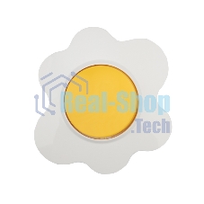 Выключатель одноклавишный Kranz HAPPY Яичница скрытой установки, желтый/белый