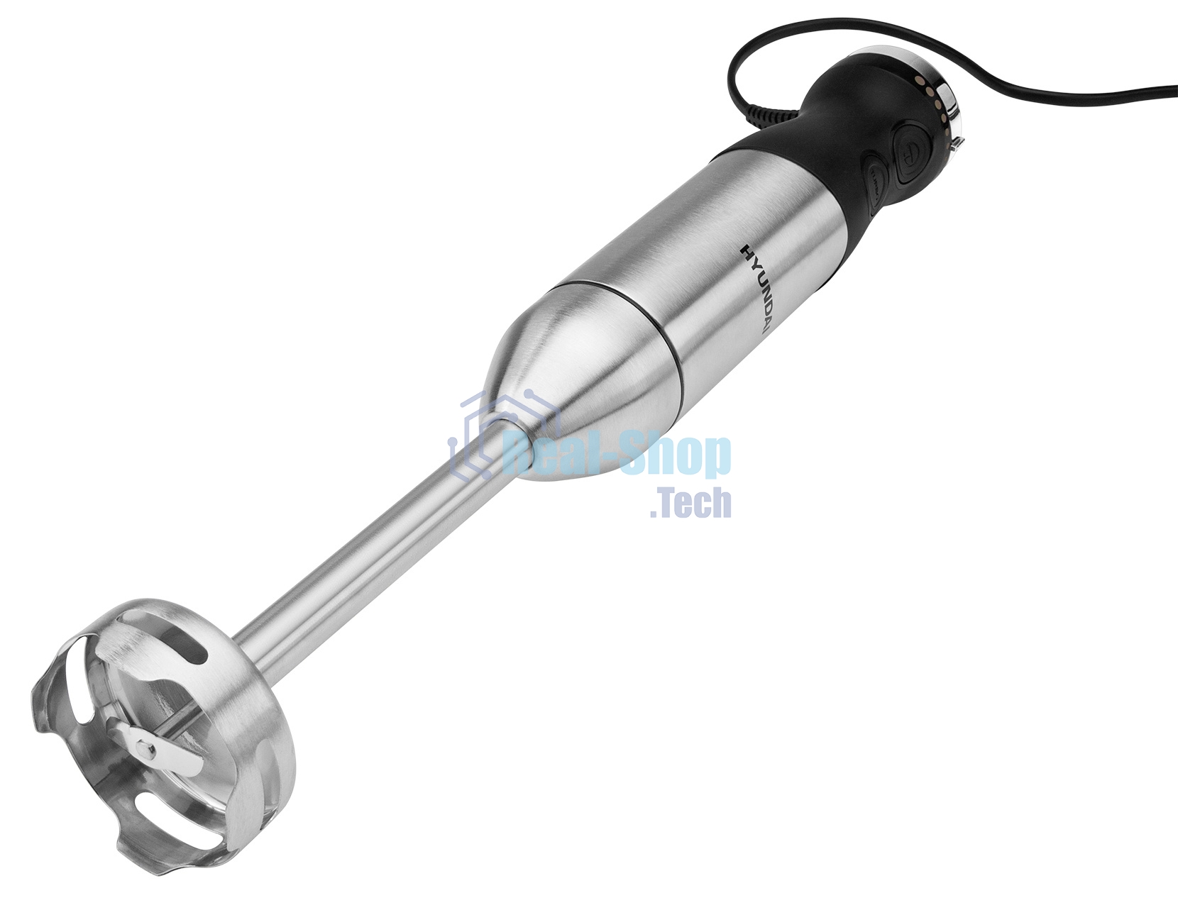 Блендер погружной Hyundai HYB-H3824 800Вт серебристый/черный