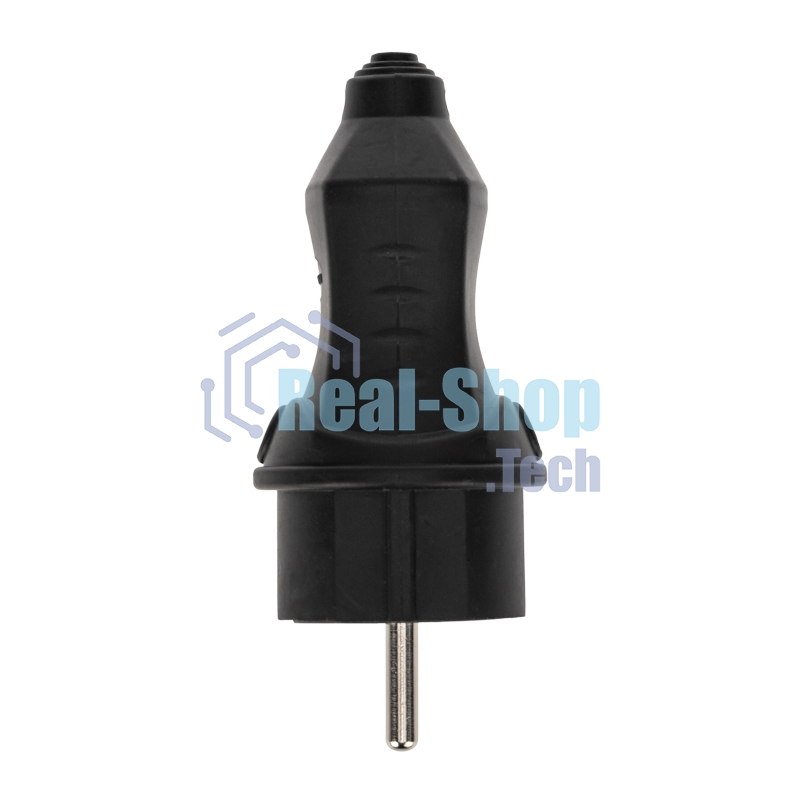 Вилка прямая влагозащищенная 2P+PE 230V, 16 А, IP44 каучук PROconnect