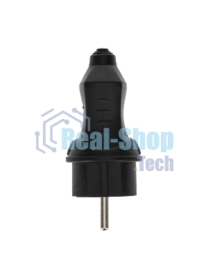 Вилка прямая влагозащищенная 2P+PE 230V, 16 А, IP44 каучук PROconnect
