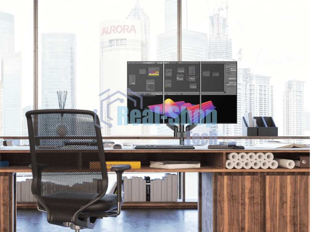 Кронштейн (держатель) ONKRON G280 для трех мониторов 13