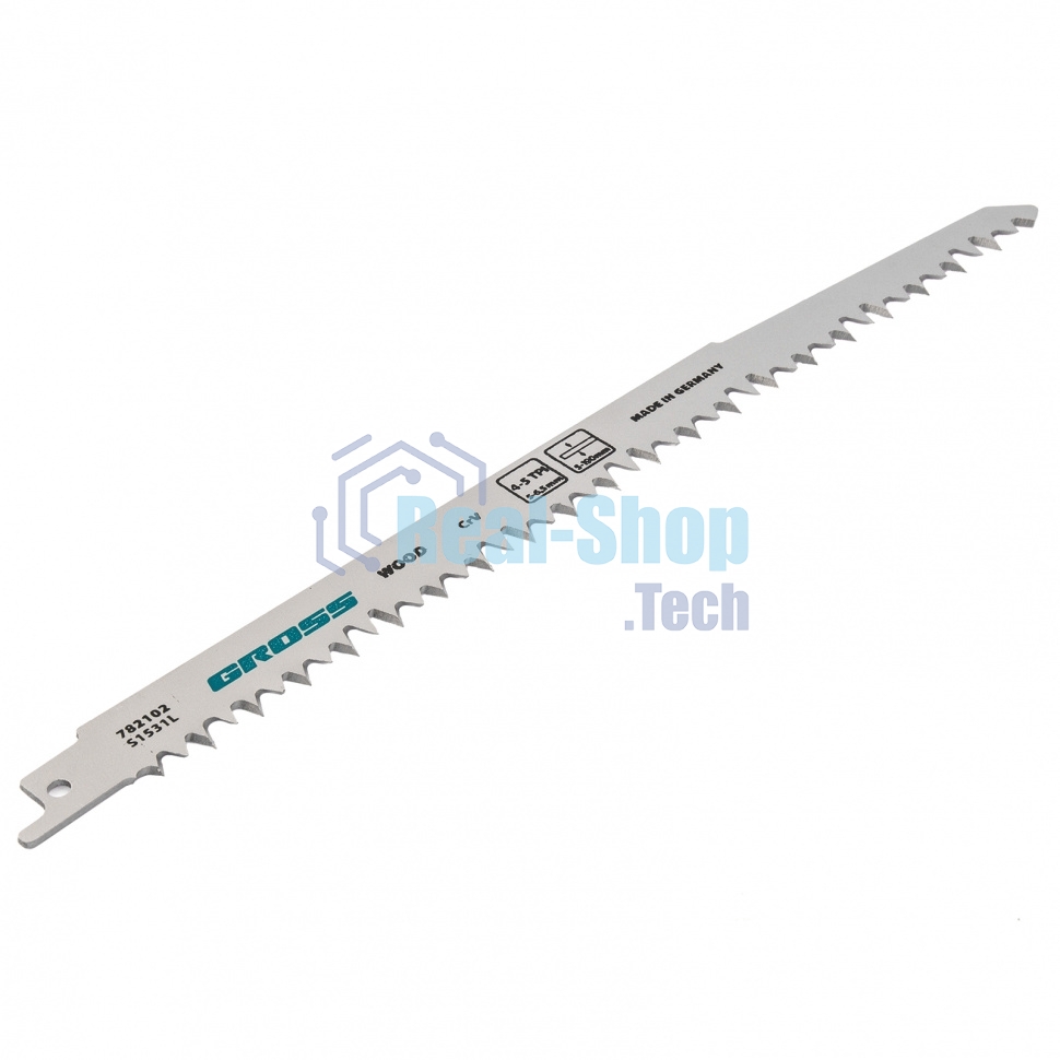 Полотна по дереву для сабельной пилы Gross 4052 - S1531L, 210 x 5-6,5 мм, фигур. рез, 2 шт