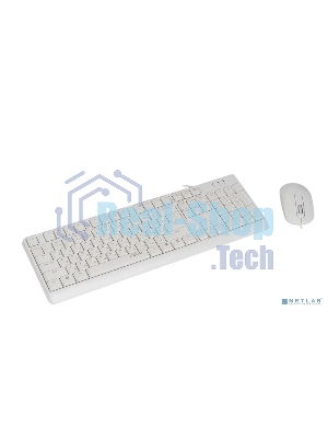 Клавиатура + мышь Rapoo X130PRO клав:белый мышь:белый, 1.5м, доп. защита от влаги