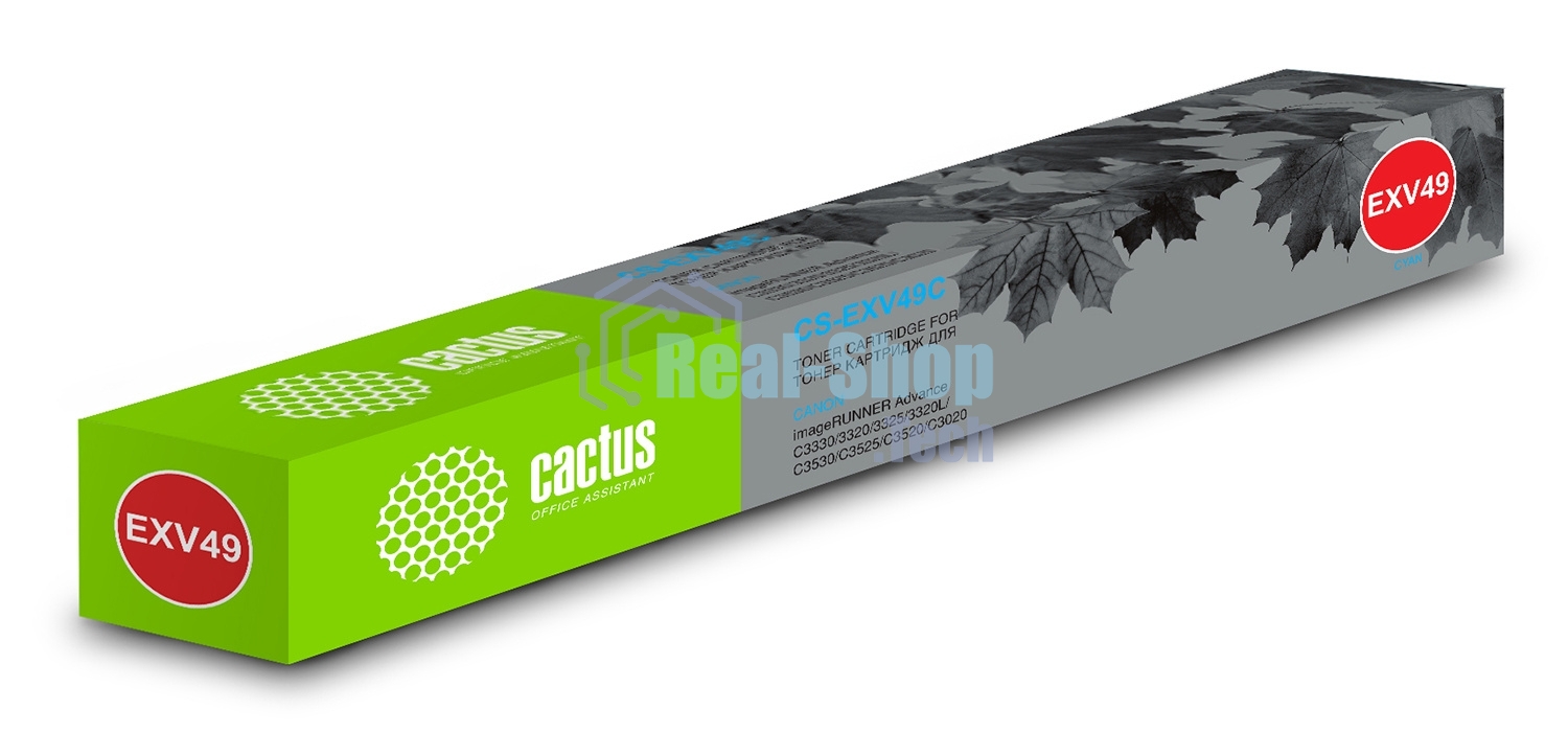 Картридж лазерный Cactus CS-EXV49C голубой (19000 стр.) для Canon IR C3320/C3320i/C3325i/C3330i/C3500/C3520i MFP/C3525i MFP/C3530i MFP