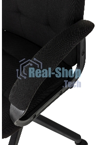 Кресло руководителя Бюрократ CH 002 Fabric 3C11 черный, крестов. пластик