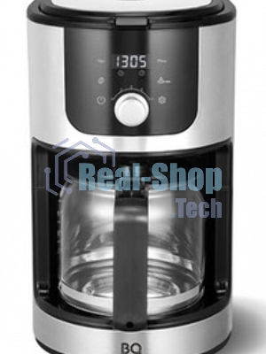 Кофеварка капельная со встроенной кофемолкой BQ CM1010 черный-стальной, исп. кофе - зерновой/молотый, 1.2 л, 1050 Вт.