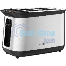 Тостер Vitek VT-T1003 стальной/черный, 900 Вт, 2 слота