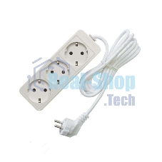 Удлинитель быт. ТМ Союз 2200 Вт 3 гн. ПВС 5м 481S-9305