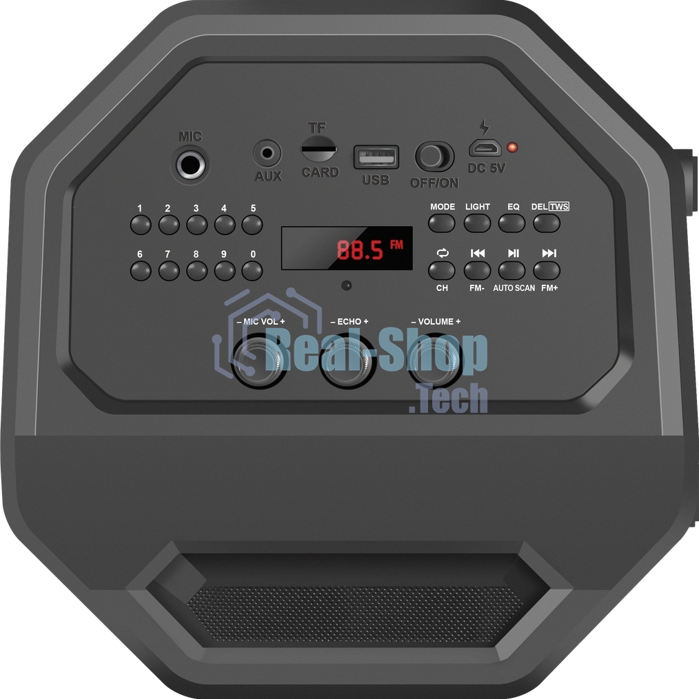 Портативная акустика Defender Rage 50 Вт Light/BT/FM/USB/LED/TWS черный