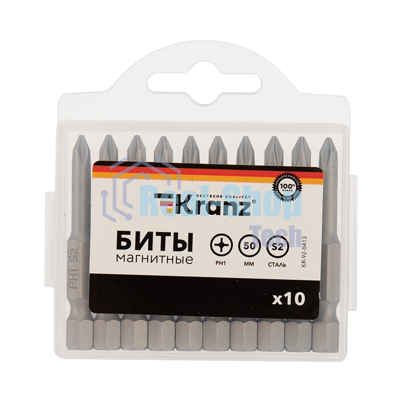 Бита Kranz PH1х50 мм для шуруповерта (упак. 10 шт.)