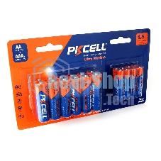 Щелочной/алкалиновый элемент питания PKCELL LR6(12)+LR03(8) тип - AAА 8 шт + АА 12 шт в блистере