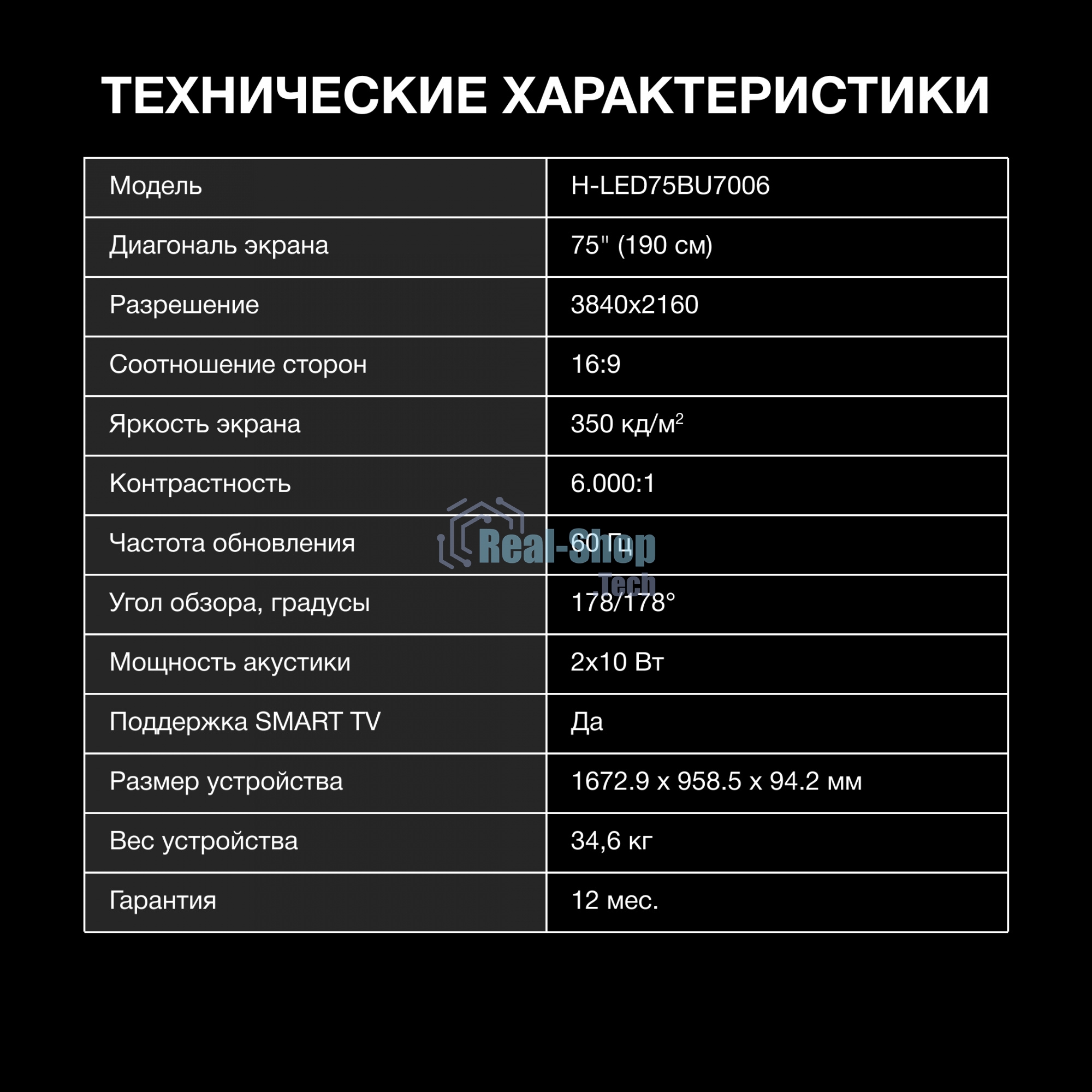 Телевизор Hyundai 75