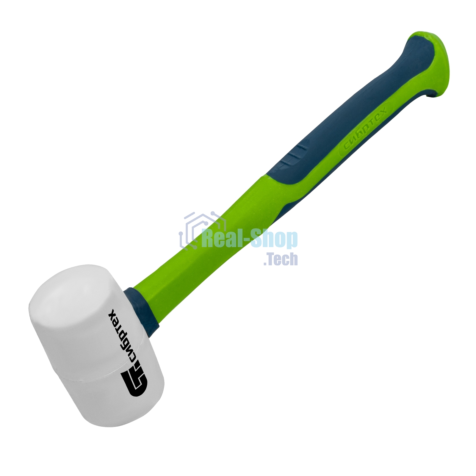 Киянка Сибртех резиновая, 225г белая резина, фибергласовая рукоятка