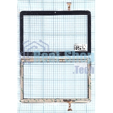 Сенсорное стекло (тачскрин) DP101314-F2 черное