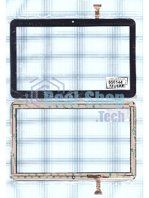 Сенсорное стекло (тачскрин) DP101314-F2 черное