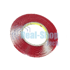 Скотч двусторонний прозрачный 3M с красной защитной лентой толщина 1мм ширина 8мм 10м