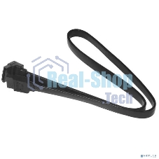 Кабель интерфейсный SATA Cablexpert CC-SATAM-DATA90-BL-50CM, Sata3 7pin/7pin, мет.защелка, угловой разъем, 50 см, черный, пакет