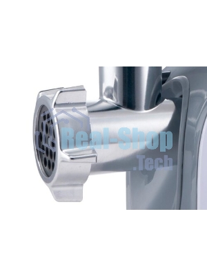 Мясорубка электрическая Centek CT-1606 серебристый, 3000 Вт, 3.0 кг/мин, реверс, металлический лоток, насадки - 5