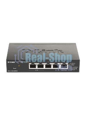 Коммутатор D-Link DGS-1100-05PDV2/A1A, 4×1 Гбит/с + 1×1 Гбит/с PD, настраиваемый