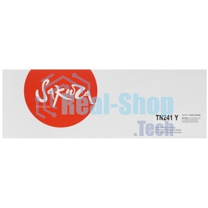 Картридж лазерный Sakura TN241Y для Brother HL-3140CW, HL-3150CDW, HL-3170CDW, DCP-9020CDW, MFC-9140CDN, MFC-9330CDW, MFC-9340CDW, желтый, 1400 к.