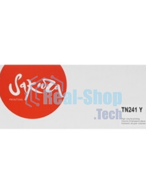 Картридж лазерный Sakura TN241Y для Brother HL-3140CW, HL-3150CDW, HL-3170CDW, DCP-9020CDW, MFC-9140CDN, MFC-9330CDW, MFC-9340CDW, желтый, 1400 к.