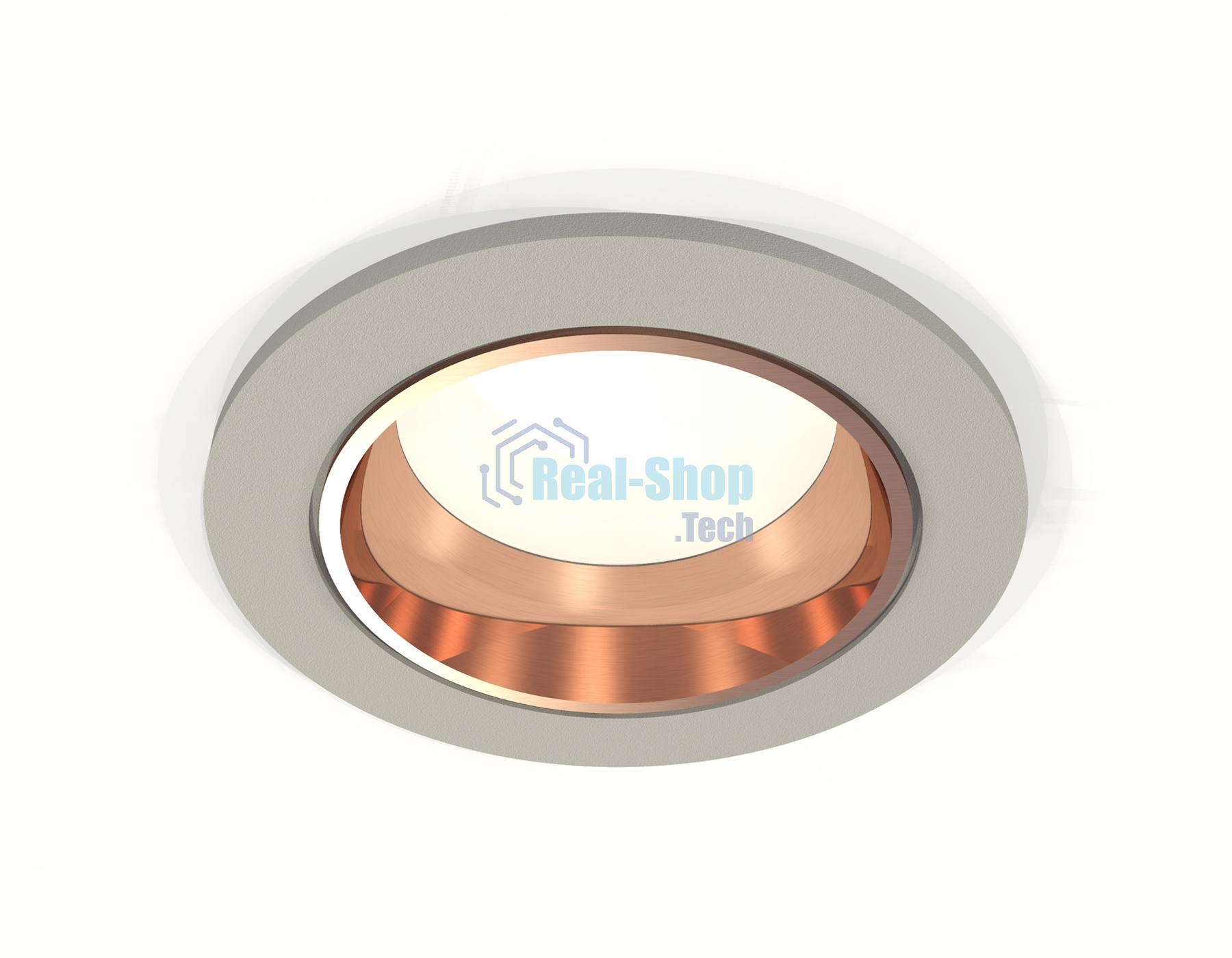 Комплект встраиваемого светильника Ambrella light XC6514005 SGR/PPG серый песок/золото розовое полированное MR16 GU5.3 (C6514, N6114)